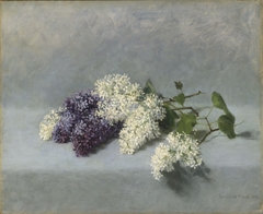 Still life with lilacs by Benedicte Scheel
