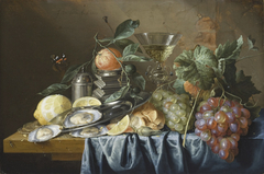 Still Life with Oysters and Grapes by Jan Davidsz. de Heem