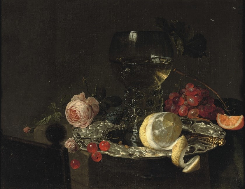 Still Life with rummer, dish and rose