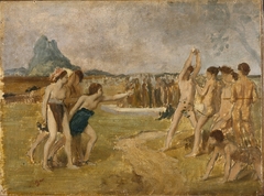 Study for "Young Spartan Girls Challenging Boys" by Edgar Degas