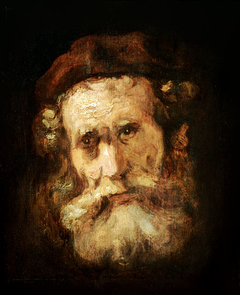Study of the head of a bearded old man