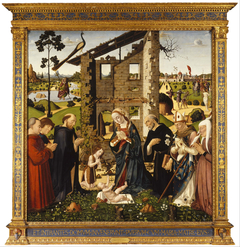 The Adoration of the Child with Saints and Donors by Biagio d'Antonio