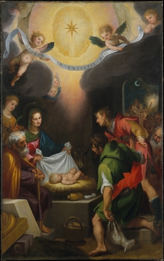 The Adoration of the Shepherds with Saint Catherine of Alexandria by Cigoli