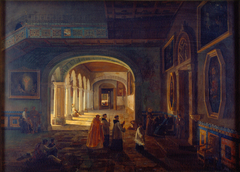 The Antesacristy of the Franciscan Convent by Eugenio Landesio