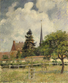 The Church at Eragny by Camille Pissarro