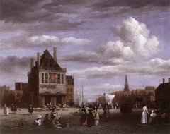 The Dam Square in Amsterdam with the Weigh House by Jacob van Ruisdael
