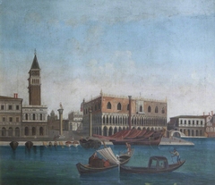 The Doge's Palace and Piazzetta San Marco, Venice (imitator of Canaletto)
