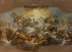 The Holy Trinity and Saints in Glory by Sebastiano Conca