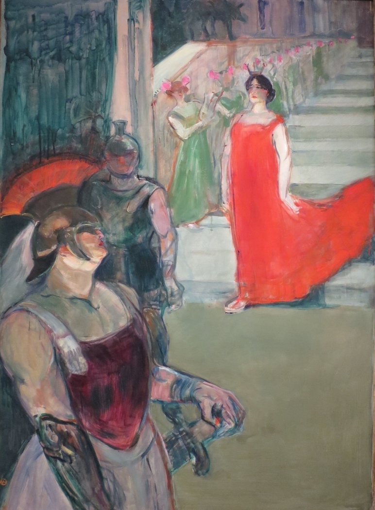 The Opera 'Messalina' at Bordeaux (Messaline descend l'escalier bordé de figurants)