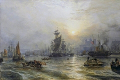 The Port of London by Samuel Bough