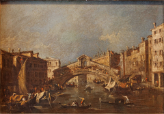 The Rialto Bridge in Venice by Francesco Guardi