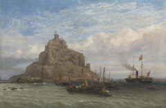 The Royal Yacht Passing St Michael's Mount by Clarkson Frederick Stanfield