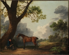 The Third Duke of Dorset's Hunter with a Groom and a Dog by George Stubbs