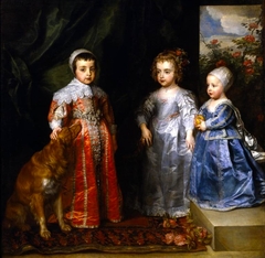The three oldest children of Charles I Stuart (1600-1649) and Henrietta Maria de Bourbon (1609-1669), Charles (1630-1685), Mary (1631-1666) and James (1633-1685) by Anthony van Dyck