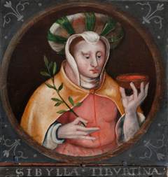 The Tiburtine Sibyl holding an Olive Branch and a Bowl of Blood by Unknown Artist