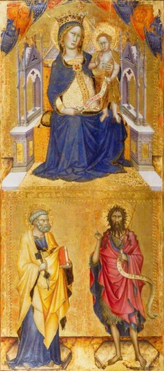 The Virgin and Child in Majesty with Saints Peter and John the Baptist by Francesco di Vannuccio