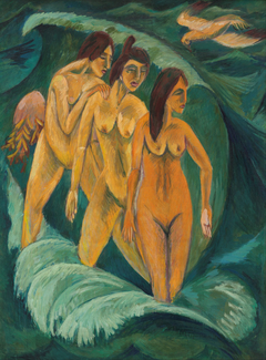 Three bathers by Ernst Ludwig Kirchner