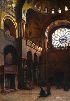 Interior of St. Mark's Basilica in Venice by Aleksander Gierymski