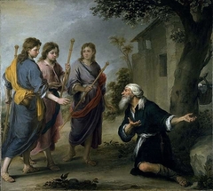 Abraham Receiving the Three Angels by Bartolomé Esteban Murillo