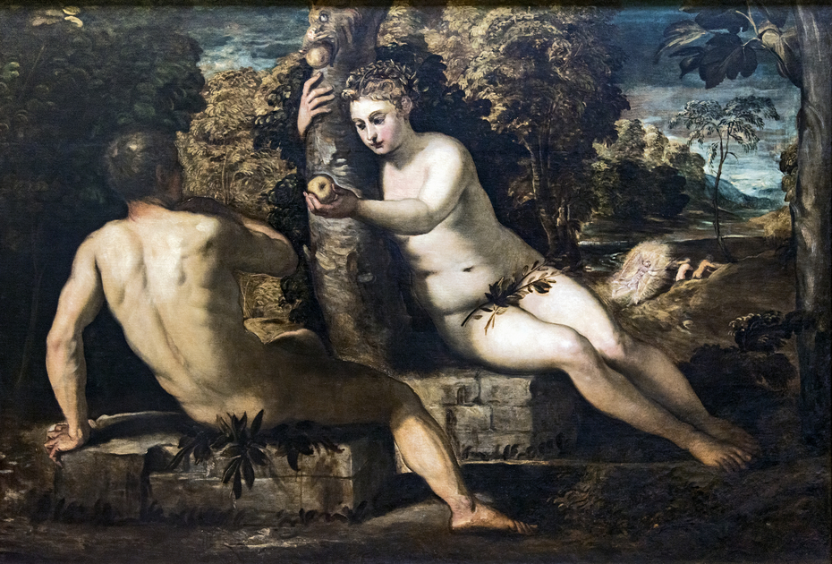 The temptation of Adam and Eve