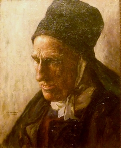 Vieille bretonne au Faouët by Henri Guinier