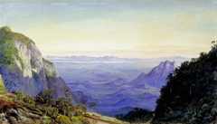 View from the Sierra of Petropolis, Brazil by Marianne North