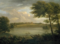 View of Copped Hall in Essex, from across the Lake by George Lambert