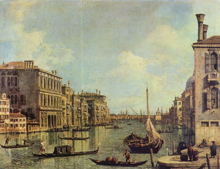 View of the Grand Canal toward the Punta della Dogana