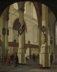 View of the Oude Kerk in Delft by Hendrick Cornelisz van Vliet