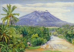 View of the Salak Volcano, Java, from Buitenzorg by Marianne North