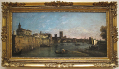 View of Verona with the Castelvecchio and Ponte Scaligero by Bernardo Bellotto