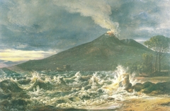 View of Vesuvius from the Beach near Castellammare
