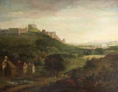 View of Windsor Castle from the north by Jan Griffier II
