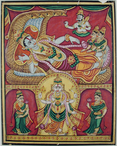 Vishnu on Ananta by Anonymous