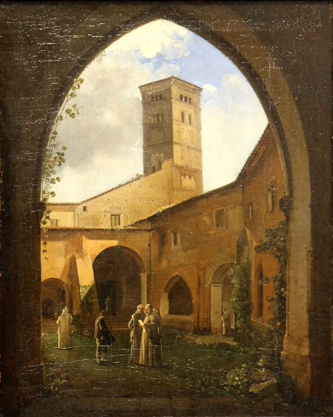 "Vue D'un Cloître Des Chartreux Avec Campanile." François Marius Granet ...