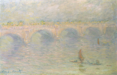 Waterloo Bridge, London, Sun Effect by Claude Monet