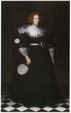 Wedding portrait of Maria Overlander by Wybrand de Geest