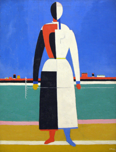 Woman with a rake by Kazimir Malevich