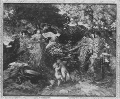 Women and Cherubs in a Glen by Adolphe Joseph Thomas Monticelli