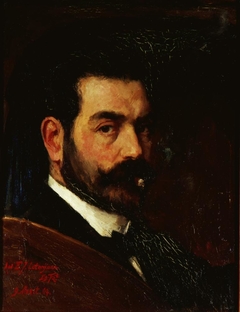 Zelfportret met sigaar II by Eduard Frankfort