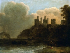 A Castle on a Rocky Coast by Anonymous