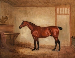 A Chestnut Horse in a Stable by John Ferneley
