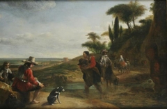 A Landscape with a Ford by Jan Baptist Weenix