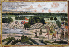 A Nawab and his retainers on a hunting expedition by Anonymous