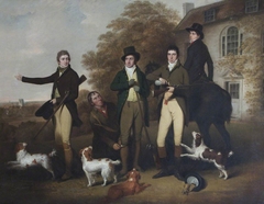 A Shooting Party of Captain William Lukin (1768 - 1833) and his Brothers at Felbrigg Parsonage by William Redmore Bigg