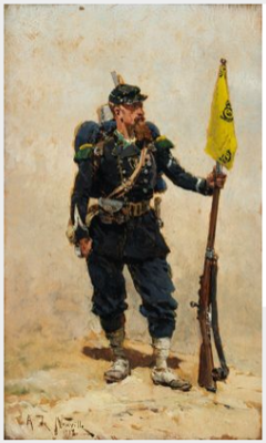 A Soldier by Alphonse-Marie-Adolphe de Neuville
