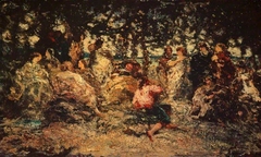 A Woodland Fête by Adolphe Joseph Thomas Monticelli