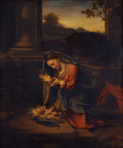 Adoration of the Child by Antonio da Correggio