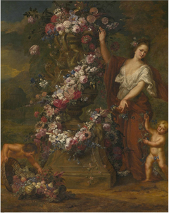 Allegorical Figure with Flowers by Gaspar Peeter Verbruggen the Younger