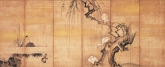 Birds in Landscape [right of a pair] by Kanō Naonobu